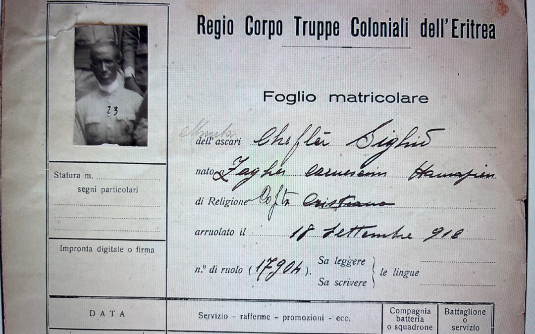 Dr Nicola Camilleri, ‘Former Eritrean Soldiers in the Italian Colonial Army: Fragments of Life and Documentation’.