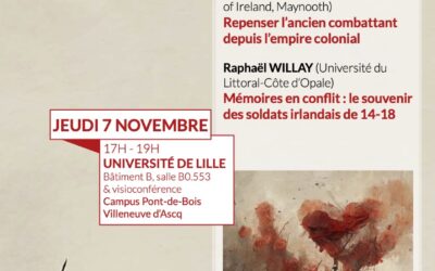 Dónal Hassett, ‘Repenser l’ancien combatttant depuis l’empire colonial’, University of Lille, 07/11/2024.
