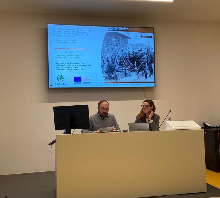 Dr Nicola Camilleri, ‘Guns and Gun Licences for Colonial Soldiers and Veterans. Italian East Africa in Comparative Perspective’, New Perspectives on the History of Firearms, University of Padova, 18-19/12/2025